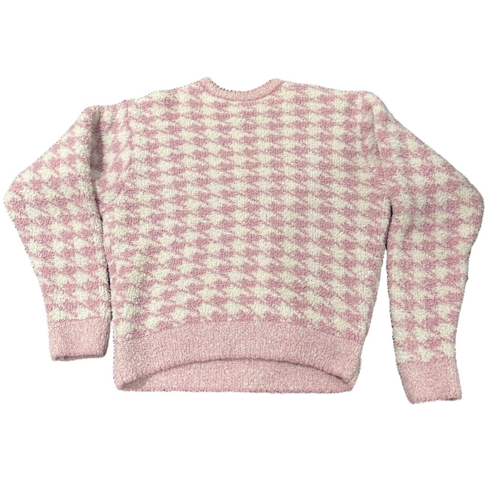 SKIMS Soft Pink Cream Patterned Sweater
